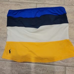 Polo by Ralph Lauren Women's Colorblock Swim Skirt - Blue, White, Yellow